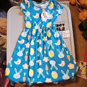 DOT DOT SMILE NWT TODDLER GIRL BUNNY PRINT MAXI DRESS SIZE 2T